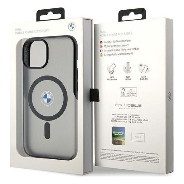 BMW Etui BMW BMHMP15MDSLK Apple iPhone 15 Plus / 14 Plus hardcase IML Signature MagSafe czarny/black