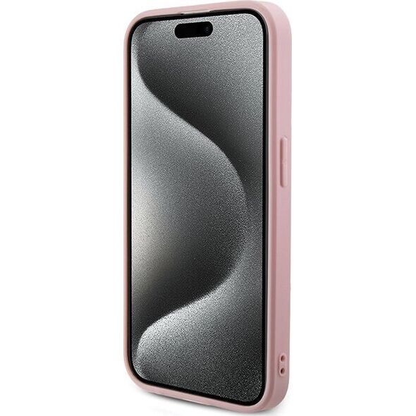 Guess Guess GUHCP14XPSAIRSP iPhone 14 Pro Max 6.7" różowy/pink hardcase Saffiano Iridescent Script