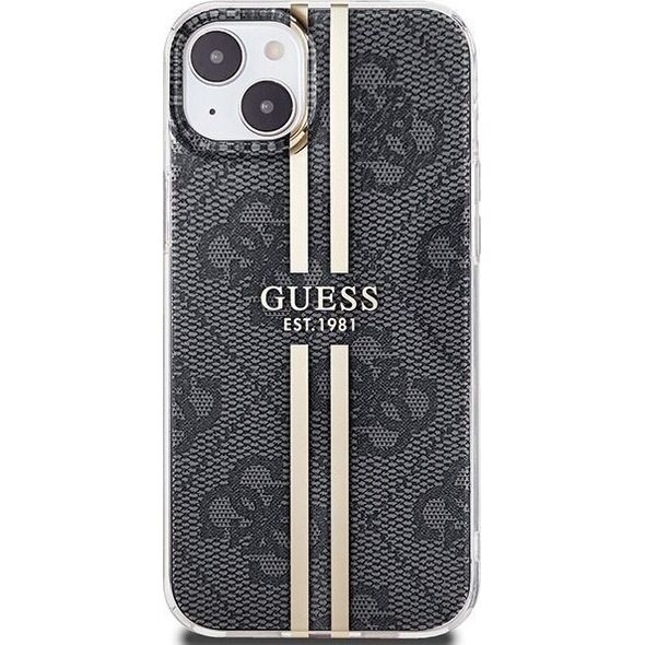 Guess Guess GUHCP15MH4PSEGK iPhone 15 Plus / 14 Plus 6.7" czarny/black hardcase IML 4G Gold Stripe