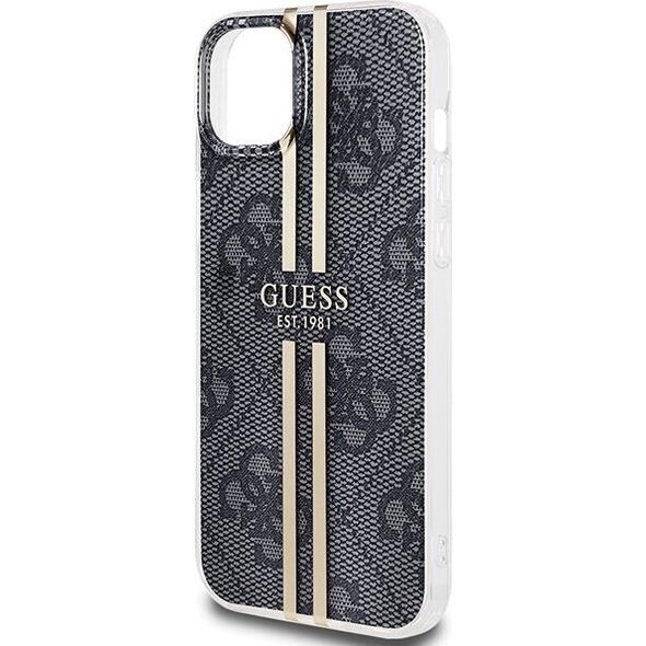 Guess Guess GUHCP15MH4PSEGK iPhone 15 Plus / 14 Plus 6.7" czarny/black hardcase IML 4G Gold Stripe