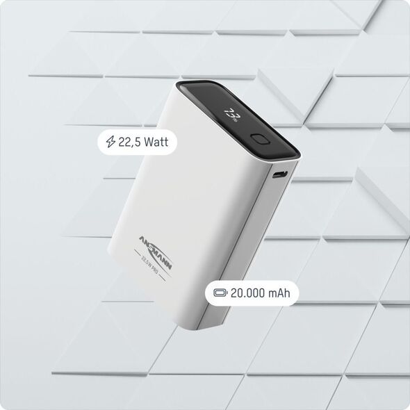 Powerbank Ansmann Ansmann Powerbank PRO 20.000 mAh USB-A+C Port 22,5W wh. 1700-0157