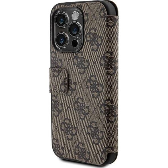 Guess Guess GUBKP15L4GMGBR iPhone 15 Pro 6.1" brązowy/book book 4G Metal Logo