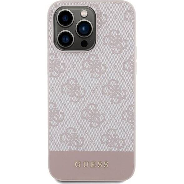 Guess Guess GUHCP14LG4GLPI iPhone 14 Pro 6,1" różowy/pink hard case 4G Stripe Collection