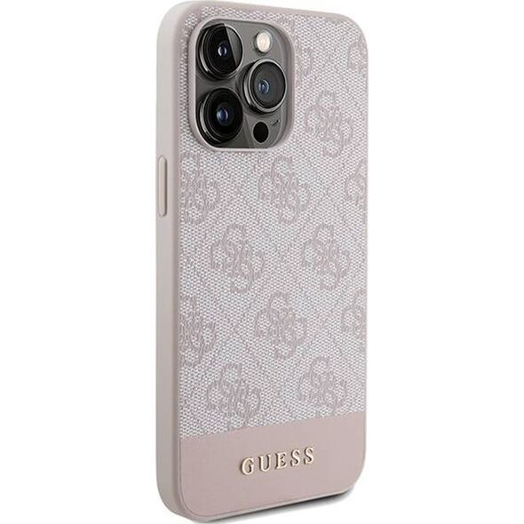 Guess Guess GUHCP14LG4GLPI iPhone 14 Pro 6,1" różowy/pink hard case 4G Stripe Collection