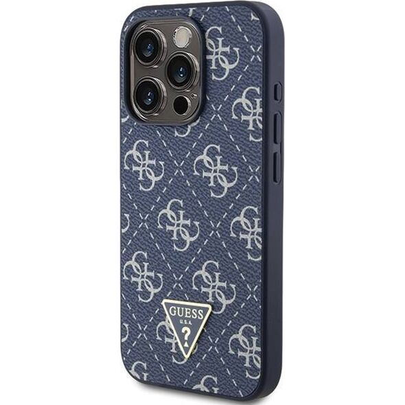 Guess Guess GUHCP15LPG4GPB iPhone 15 Pro 6.1" niebieski/blue hardcase 4G Triangle Metal Logo
