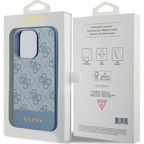 Guess Guess GUHCP15LG4GLBL iPhone 15 Pro 6.1" niebieski/blue hardcase 4G Stripe Collection