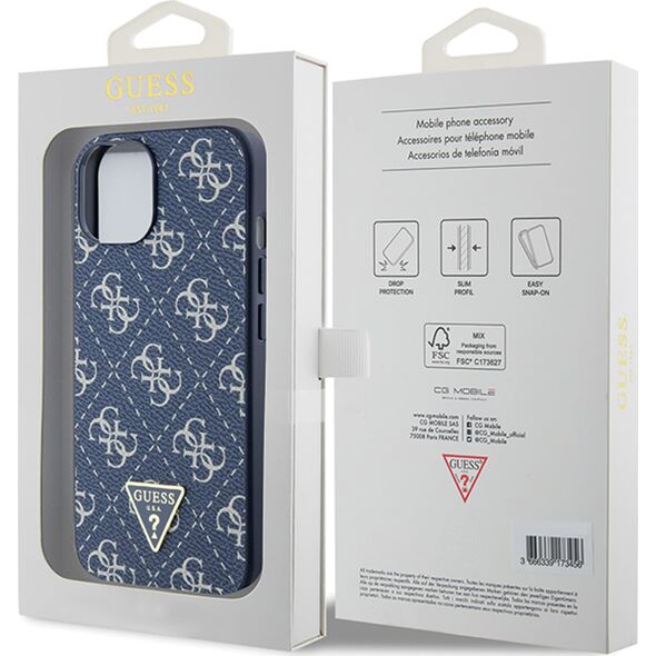 Guess Guess GUHCP15MPG4GPB iPhone 15 Plus / 14 Plus 6.7" niebieski/blue hardcase 4G Triangle Metal Logo