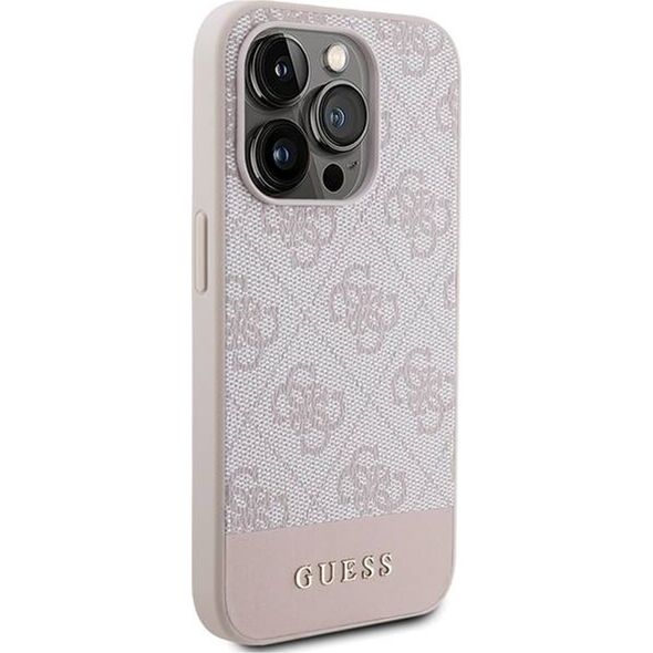 Guess Guess GUHCP15LG4GLPI iPhone 15 Pro 6.1" różowy/pink hardcase 4G Stripe Collection