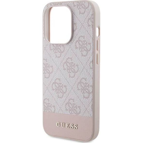 Guess Guess GUHCP15LG4GLPI iPhone 15 Pro 6.1" różowy/pink hardcase 4G Stripe Collection