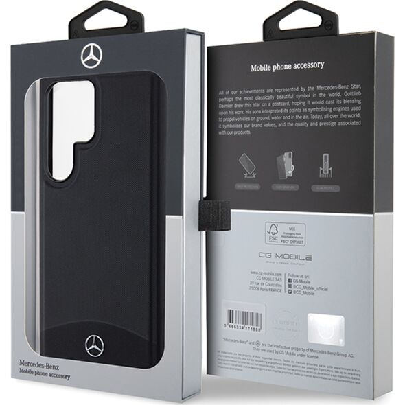 Mercedes Mercedes MEHMS24M23RBARK S24+ S926 czarny/black hardcase Leather Textured & Plain MagSafe