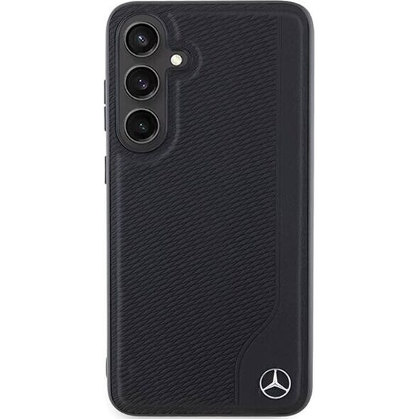 Mercedes Mercedes MEHMS24M23RBGVK S24+ S926 czarny/black hardcase Leather Debossed Line MagSafe