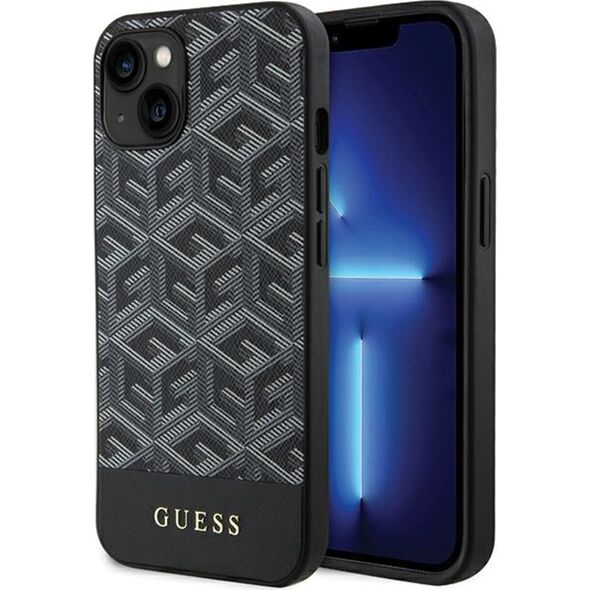 Guess Guess GUHMP15SHGCFSEK iPhone 15 / 14 / 13 6.1" czarny/black hardcase GCube Stripes MagSafe