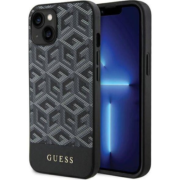 Guess Guess GUHMP15SHGCFSEK iPhone 15 / 14 / 13 6.1" czarny/black hardcase GCube Stripes MagSafe