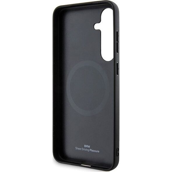 BMW Etui BMW BMHMS24S23RDCLK Samsung Galaxy S24 hardcase Signature Leather Textured & Line MagSafe czarny/black