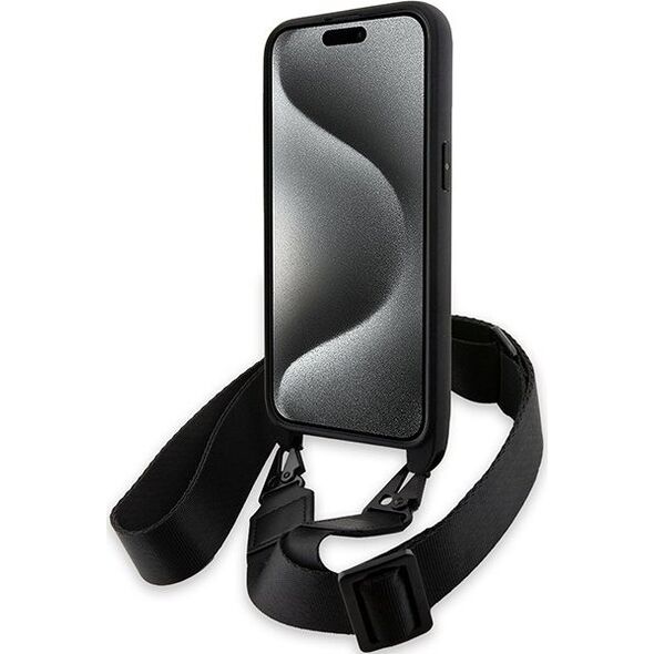 BMW BMW BMHCP15L23PSVTK iPhone 15 Pro 6.1" czarny/black hardcase M Edition Carbon Tricolor Lines & Strap