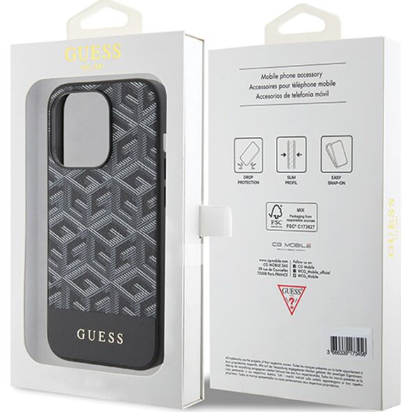 Guess Guess GUHMP15XHGCFSEK iPhone 15 Pro Max 6.7" czarny/black hardcase GCube Stripes MagSafe