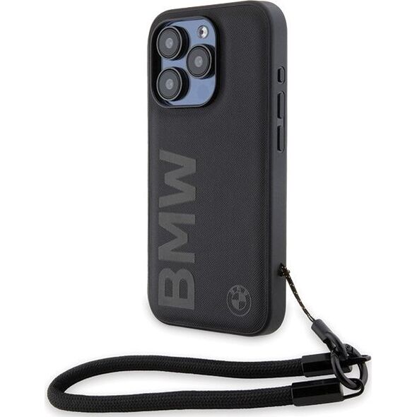 BMW Etui BMW BMHCP15X23RMRLK Apple iPhone 15 Pro Max hardcase Signature Leather Wordmark Cord czarny/black