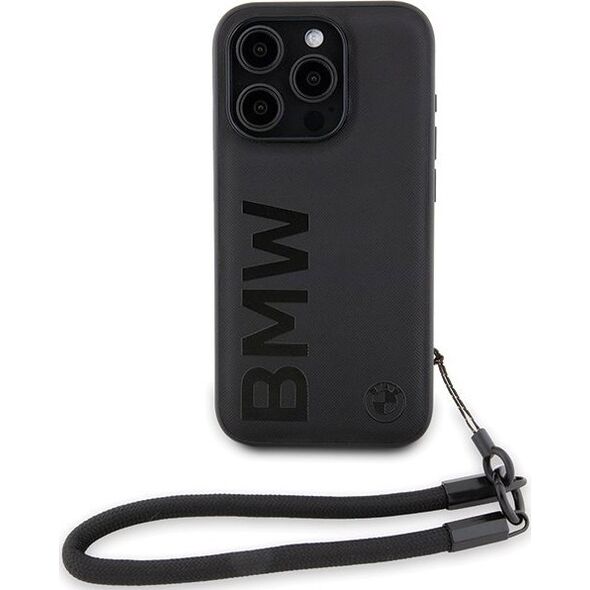 BMW Etui BMW BMHCP15X23RMRLK Apple iPhone 15 Pro Max hardcase Signature Leather Wordmark Cord czarny/black