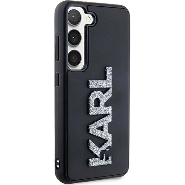 Karl Lagerfeld Etui Karl Lagerfeld KLHCS23M3DMBKCK Samsung Galaxy S23+ Plus hardcase 3D Rubber Glitter Logo czarny/black