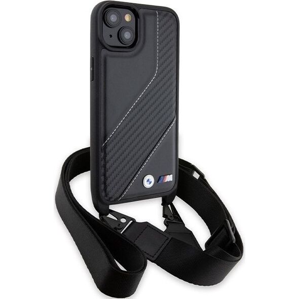 BMW Etui BMW BMHCP15M23PSCCK Apple iPhone 15 Plus / 14 Plus hardcase M Edition Carbon Stripe & Strap czarny/black