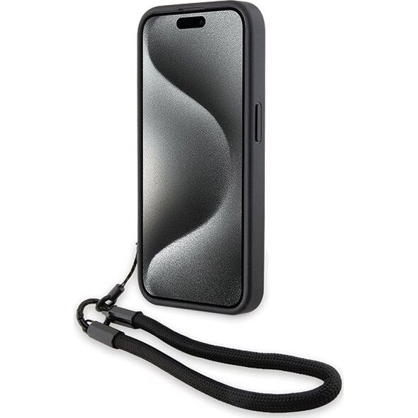 BMW Etui BMW BMHCP15L23RMRLK Apple iPhone 15 Pro hardcase Signature Leather Wordmark Cord czarny/black