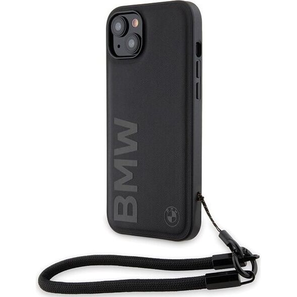 BMW Etui BMW BMHCP15M23RMRLK Apple iPhone 15 Plus / 14 Plus hardcase Signature Leather Wordmark Cord czarny/black