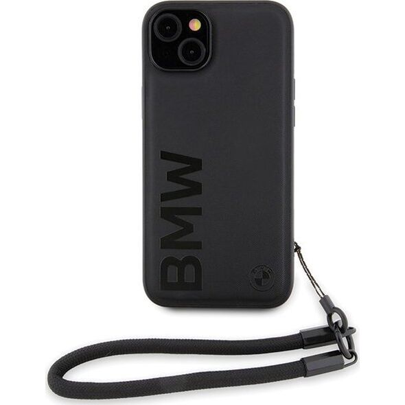 BMW Etui BMW BMHCP15M23RMRLK Apple iPhone 15 Plus / 14 Plus hardcase Signature Leather Wordmark Cord czarny/black
