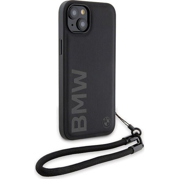 BMW Etui BMW BMHCP15M23RMRLK Apple iPhone 15 Plus / 14 Plus hardcase Signature Leather Wordmark Cord czarny/black
