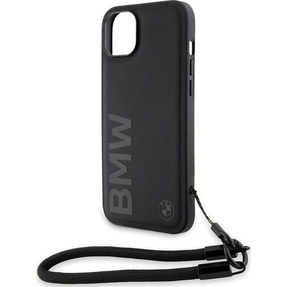 BMW Etui BMW BMHCP15M23RMRLK Apple iPhone 15 Plus / 14 Plus hardcase Signature Leather Wordmark Cord czarny/black