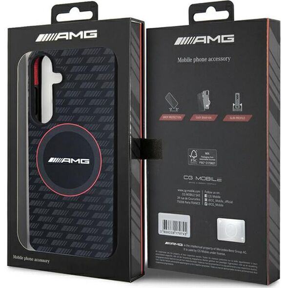 Mercedes Etui AMG AMHMS24S23SMRK Samsung Galaxy S24 hardcase Silicone Carbon Pattern MagSafe czarny/black