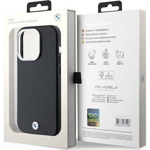 BMW Etui BMW BMHMP14L23PUFWK Apple iPhone 14 Pro Signature Wrapped Metal MagSafe czarny/black