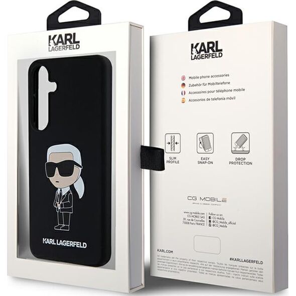 Karl Lagerfeld Etui Karl Lagerfeld KLHCS24MSNIKBCK Samsung Galaxy S24+ Plus hardcase Silicone Ikonik czarny/black