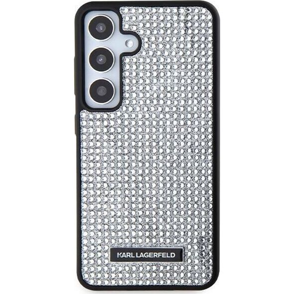 Karl Lagerfeld Etui Karl Lagerfeld KLHCS24SHDSPRS Samsung Galaxy S24 hardcase Rhinestone Metal Logo srebrny/silver