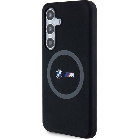 BMW Etui BMW BMHMS24S23SROK Samsung Galaxy S24 hardcase M Silicone Printed Ring MagSafe czarny/black