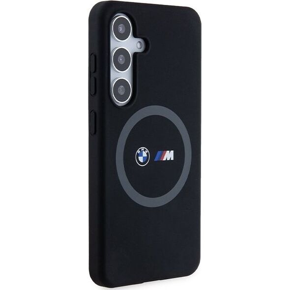 BMW Etui BMW BMHMS24S23SROK Samsung Galaxy S24 hardcase M Silicone Printed Ring MagSafe czarny/black