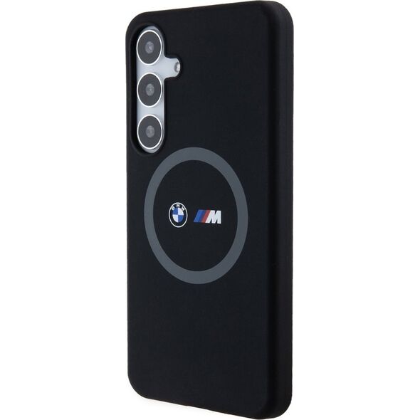 BMW Etui BMW BMHMS24M23SROK Samsung Galaxy S24+ Plus hardcase M Silicone Printed Ring MagSafe czarny/black