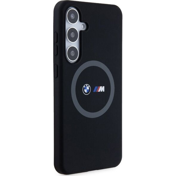 BMW Etui BMW BMHMS24M23SROK Samsung Galaxy S24+ Plus hardcase M Silicone Printed Ring MagSafe czarny/black