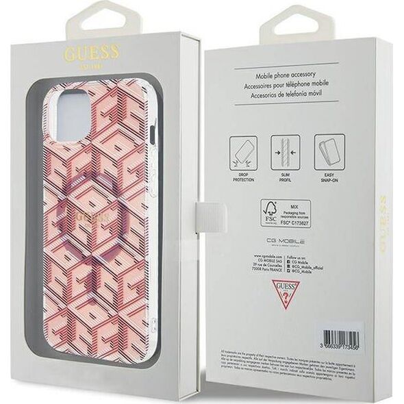 Guess GUESS GUHMP15MHGCUSTGP IPHONE 15 PLUS / 14 PLUS 6.7" RÓŻOWY/PINK HARDCASE IML GCUBE MAGSAFE standard