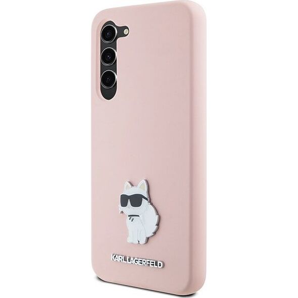 Karl Lagerfeld Etui Karl Lagerfeld KLHCS23MSMHCNPP Samsung Galaxy S23+ Plus Silicone Choupette Metal Pin różowy/pink