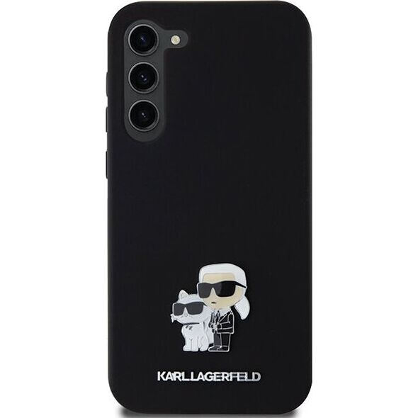 Karl Lagerfeld Etui Karl Lagerfeld KLHCS23MSMHKCNPK Samsung Galaxy S23+ Plus hardcase Silicone Karl&Choupette Metal Pin czarny/black