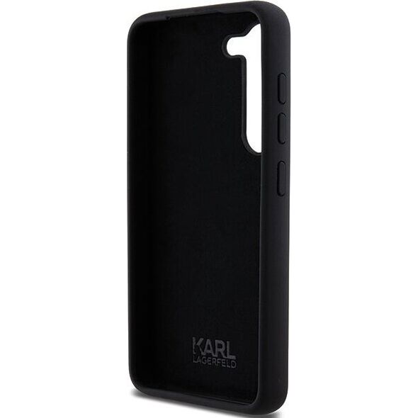 Karl Lagerfeld Etui Karl Lagerfeld KLHCS23SSMHKCNPK Samsung Galaxy S23 hardcase Silicone Karl&Choupette Metal Pin czarny/black