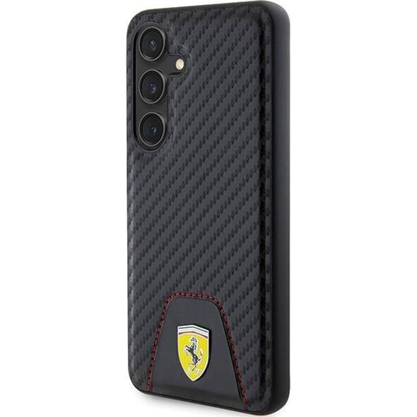 Ferrari Ferrari Carbon Stitched Bottom - Etui Samsung Galaxy S24 (czarny)