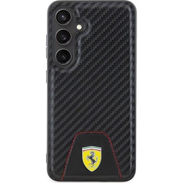 Ferrari Ferrari Carbon Stitched Bottom - Etui Samsung Galaxy S24 (czarny)