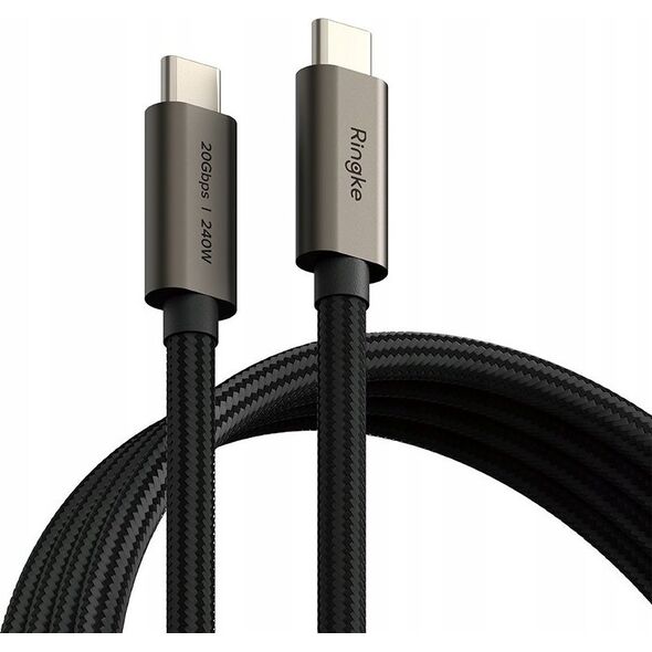 Kabel USB Ringke USB-C - USB-C 1 m Czarny (RGK1950)