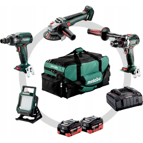 Zestaw elektronarzędzi Metabo ZESTAW COMBO 18V BS+SSW+WBQ+BSA 2*10.0AH