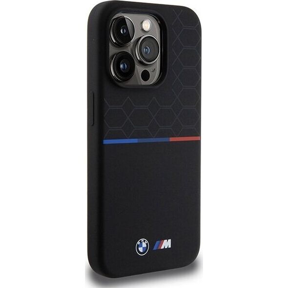 BMW BMW BMHMP15L22SMPK iPhone 15 Pro 6.1" czarny/black hardcase M Silicone Pattern MagSafe NoSize