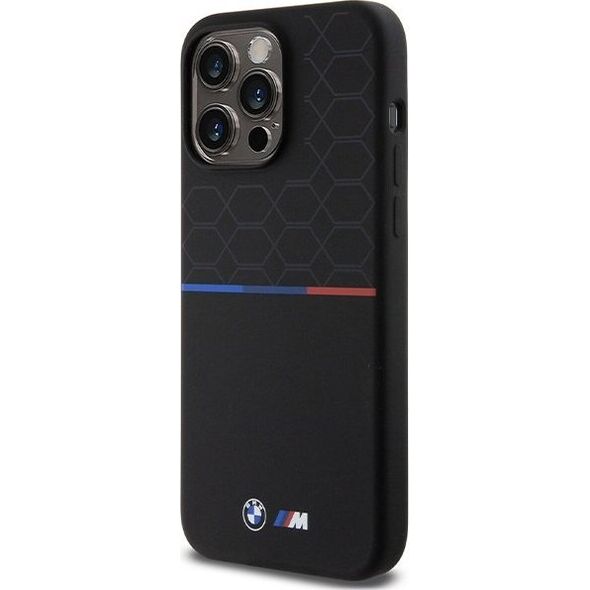 BMW BMW BMHMP15X22SMPK iPhone 15 Pro Max 6.7" czarny/black hardcase M Silicone Pattern MagSafe NoSize