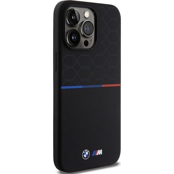 BMW BMW BMHMP15X22SMPK iPhone 15 Pro Max 6.7" czarny/black hardcase M Silicone Pattern MagSafe NoSize