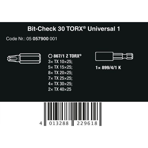 Wera Wera Bit-Check 30 TX universal 1 SB