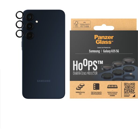 PanzerGlass PanzerGlass Hoops Camera Sam A35 5G A356 czarny/black 1226 camera lens protector hoop optic rings